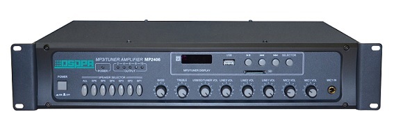 DSPPA MP2406/MP2412带MP3收音前置分区广播功放